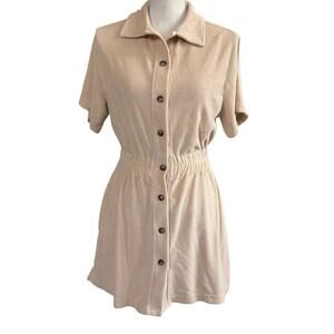 Araminta James Tan Terry Toweling Dress 100% Cotton XS